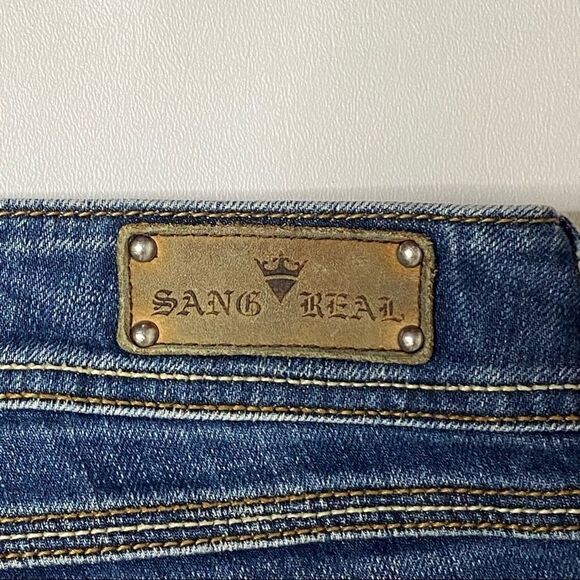 Sang Real | Factory Distressed Boot Cut Jeans - Picture 11 of 11